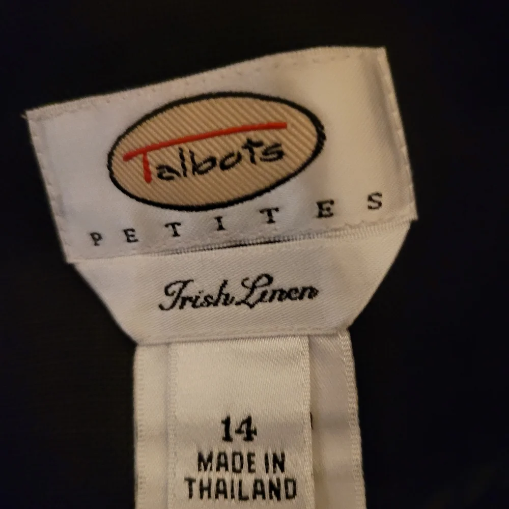 Talbots Black Peite Midi A-Line Side Slits Skirt - Picture 7 of 8